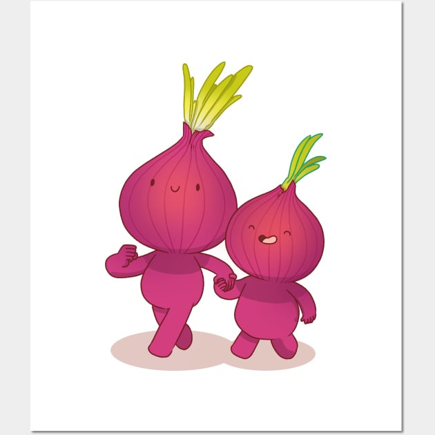 Onion friends Wall Art by drawnbyhanna